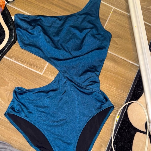 Anthropologie Solid & Striped 
The Claudia One Piece Cut Out Swimsuit Blue S - Picture 2 of 13